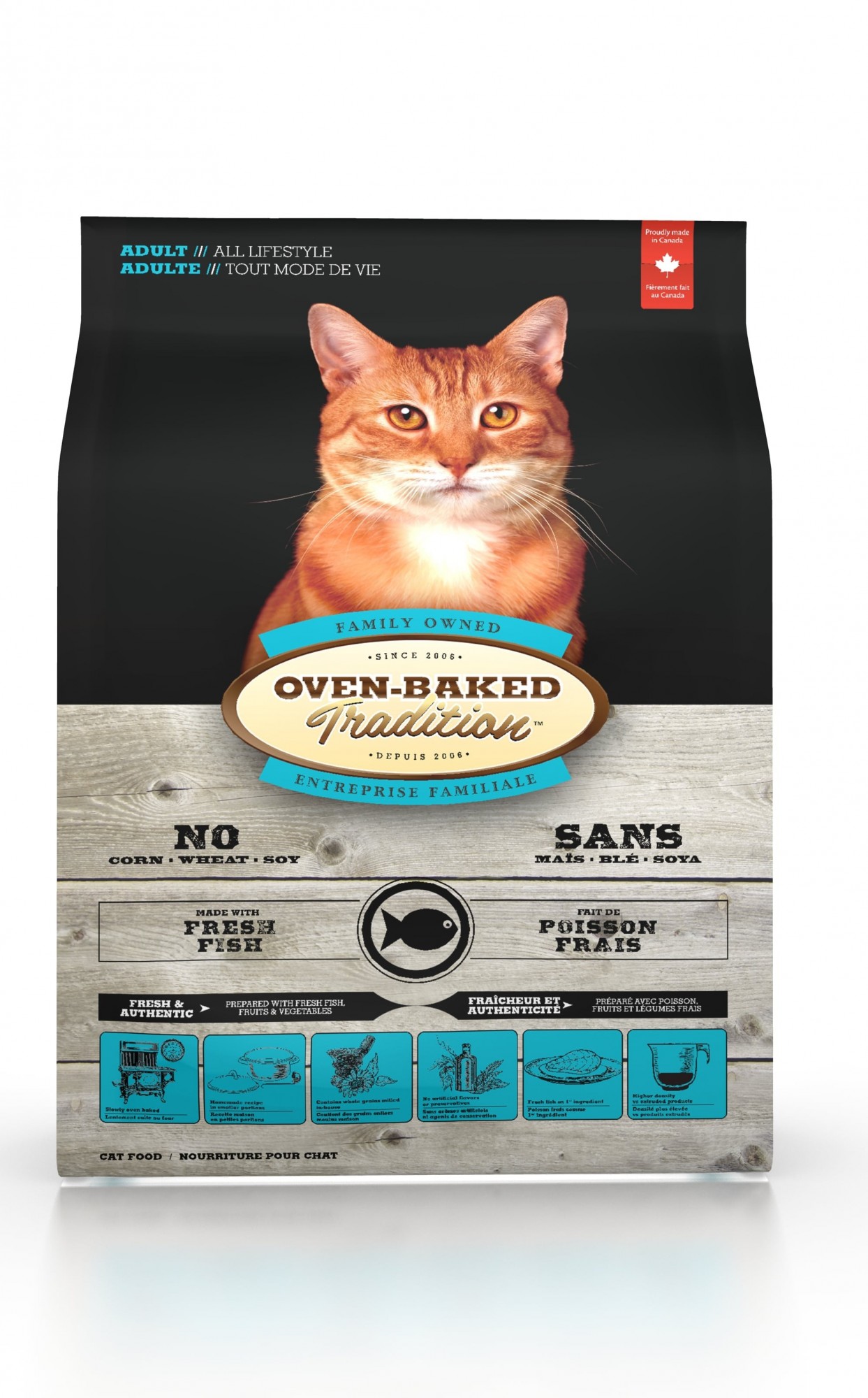 

Сухой корм для котов Oven-Baked Tradition Cat Adult Fish со свежим мясом рыбы 1,13 кг (669066097159 )