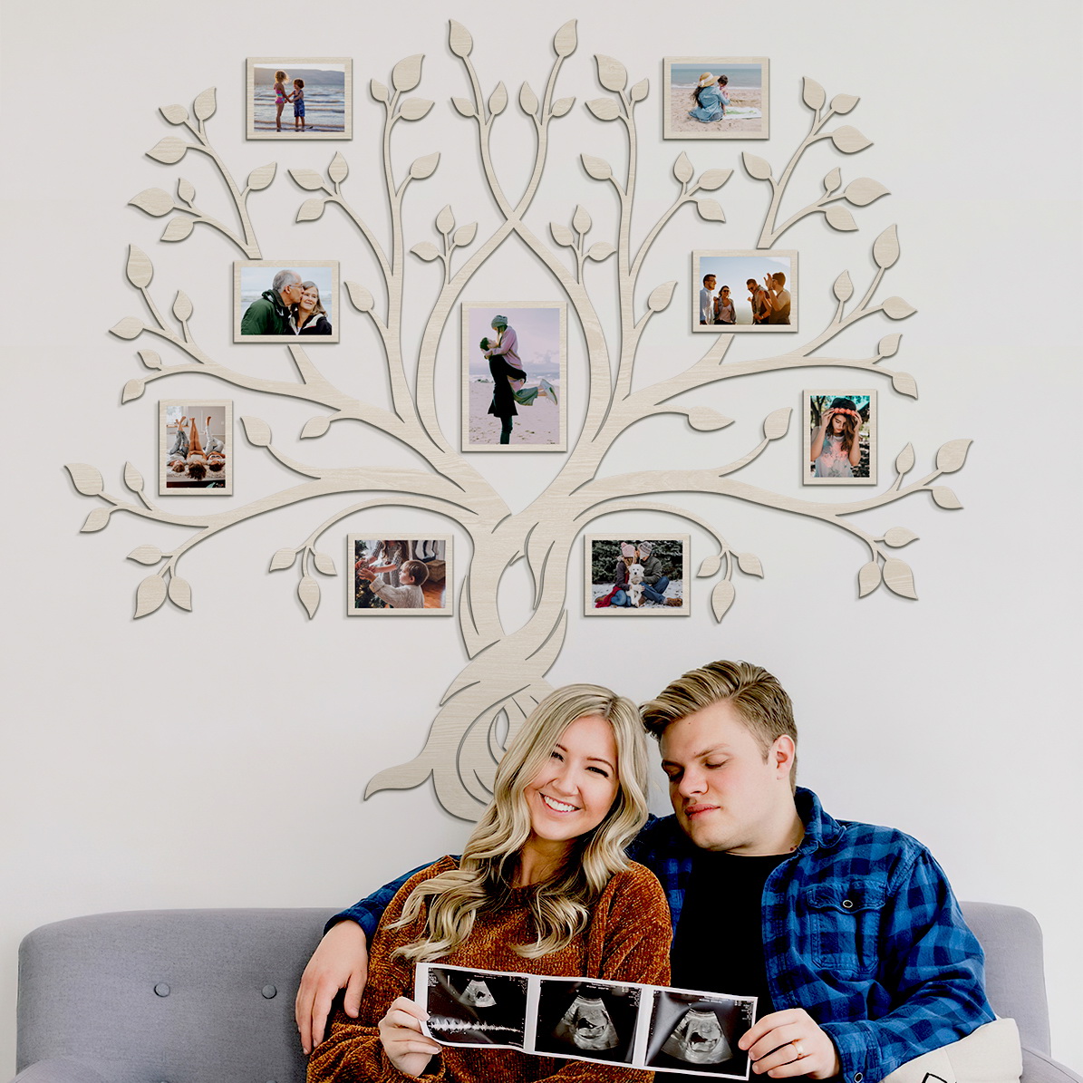 

Семейное дерево Family forever 150х135 см LIKEWOOD с набором фоторамок, белое
