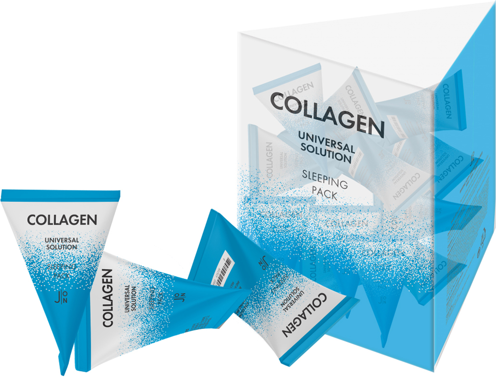 Маска для лица J:ON Коллаген Collagen Universal Solution Sleeping Pack 20 шт x 5 г (8802929007038)