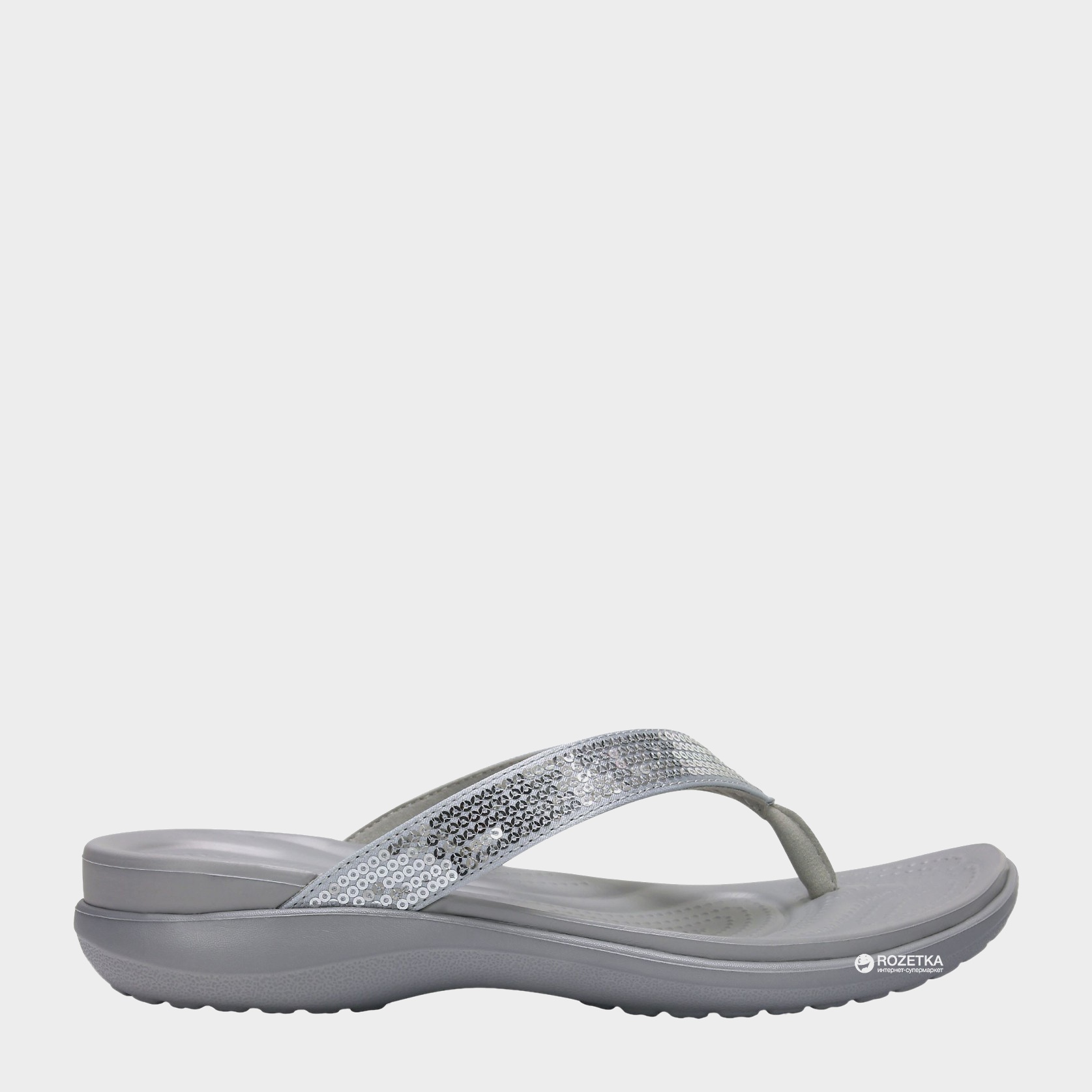 

Вьетнамки Crocs Jibbitz Capri V Sequin 204311-040-W4 33-34 21.3 см Белые