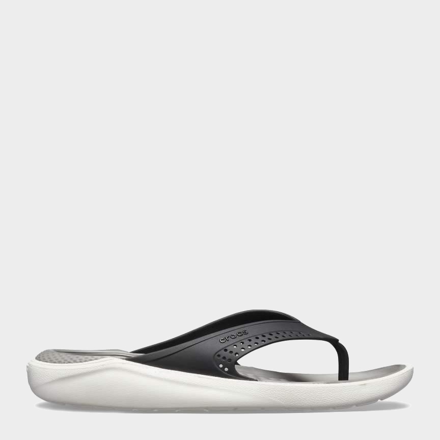 

Вьетнамки Crocs Jibbitz LiteRide Flip 205182-05M-M8/W10 41-42 25.5 см Черные с серым