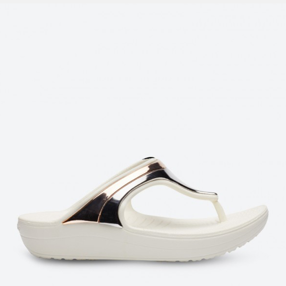 

Вьетнамки Crocs Jibbitz Sloane MetalBlock Flp 205357-6PG-W6 36-37 22.9 см Белые