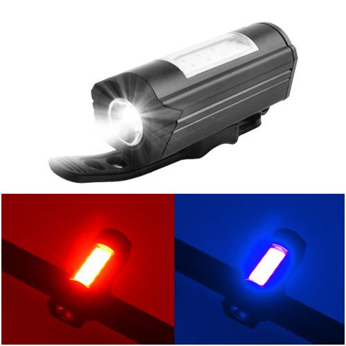 

Велофонарь 303C-XPE+red/blue мигалка, ЗУ micro USB, встроенный аккумулятор