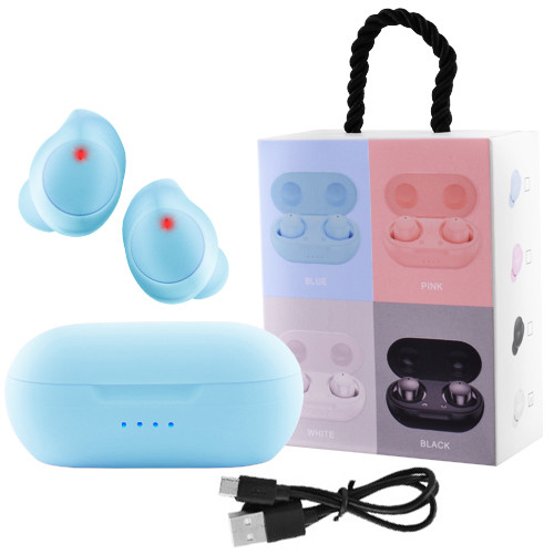 

Беспроводные bluetooth-наушники TWS-08 5.0 с кейсом, blue