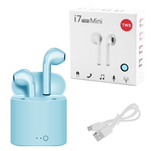 

Беспроводные bluetooth-наушники i7 TWS mini 5.0 с кейсом, blue