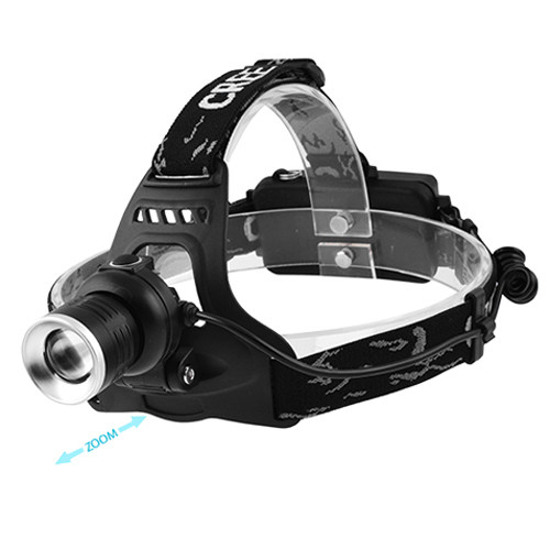 

Фонарь налобный Police 5836-T6, ЗУ 220V/12V, 2x18650, signal light, zoom, Box