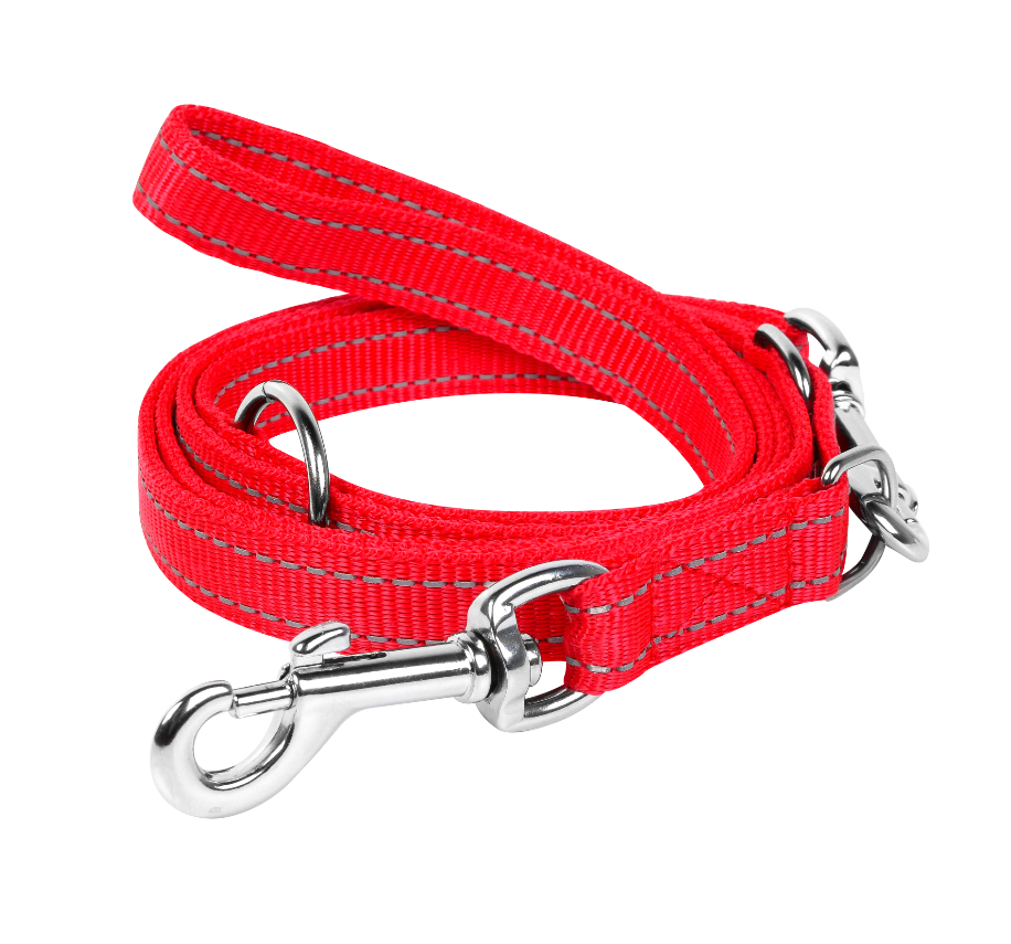 

Поводок-перестежка для собак двойной красный Dog Extreme COLLAR ш. 25 мм, дл. 100-180 см CoLLar Dog Extremе BGL-WD-3319