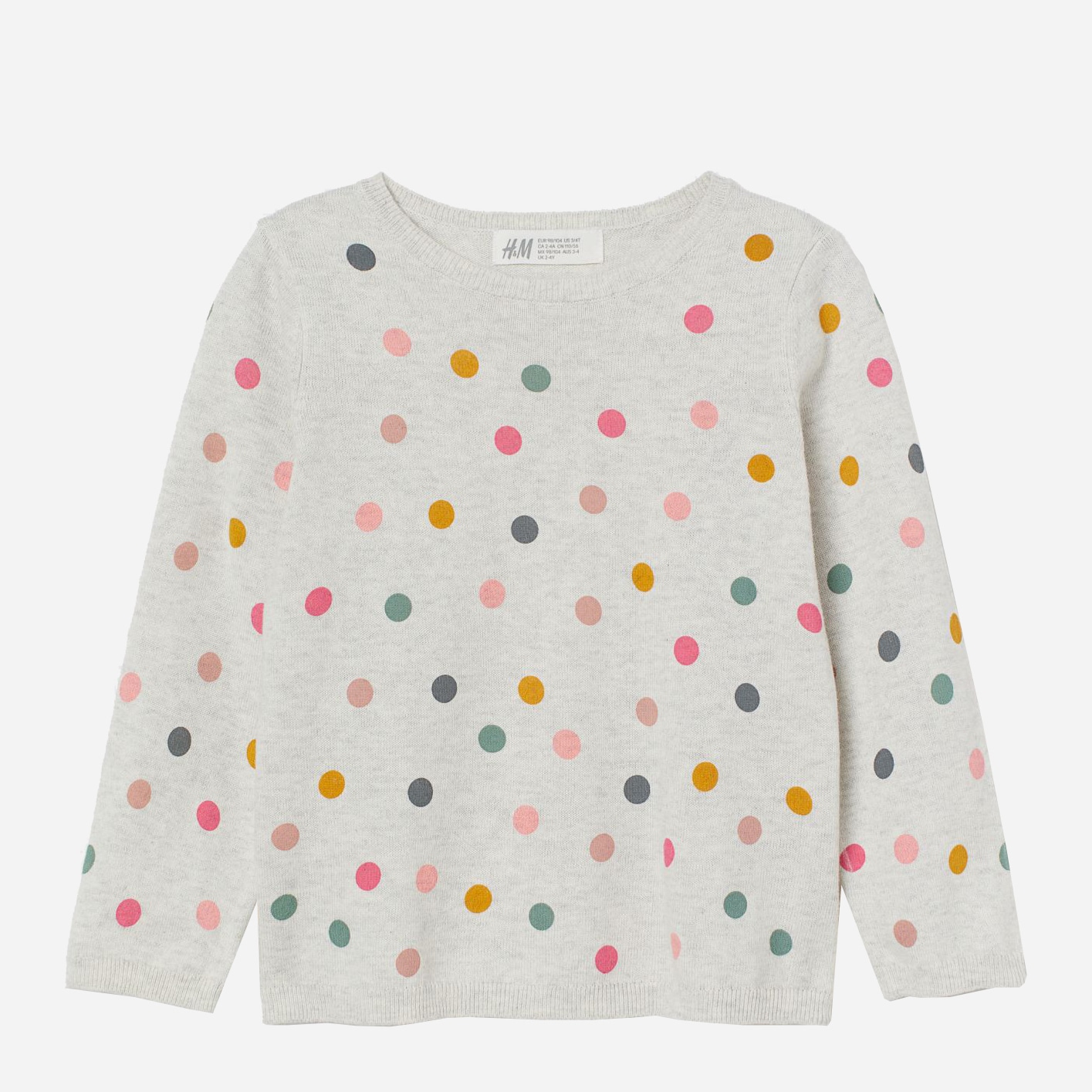 

Джемпер H&M 2303-8501372 92 см Светло-серый в горох (hm01504658527)