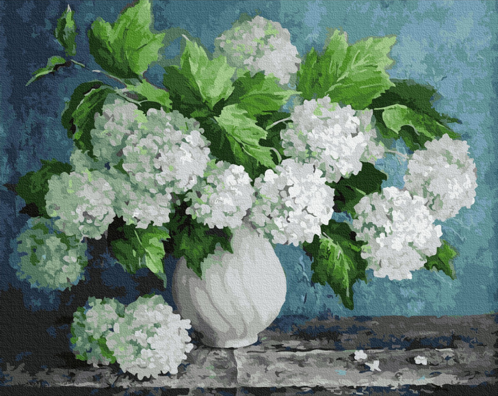 

Картина по номерам. Brushme "Букет белых гортензий" GX29093