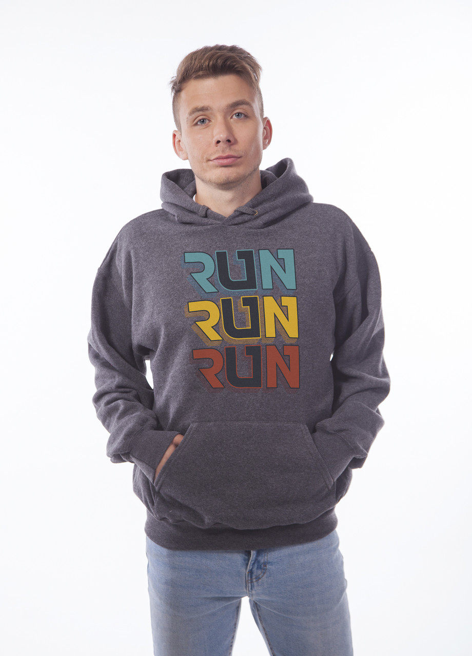 

Толстовка тёмно серая LOYS "Run Run Run" XXL