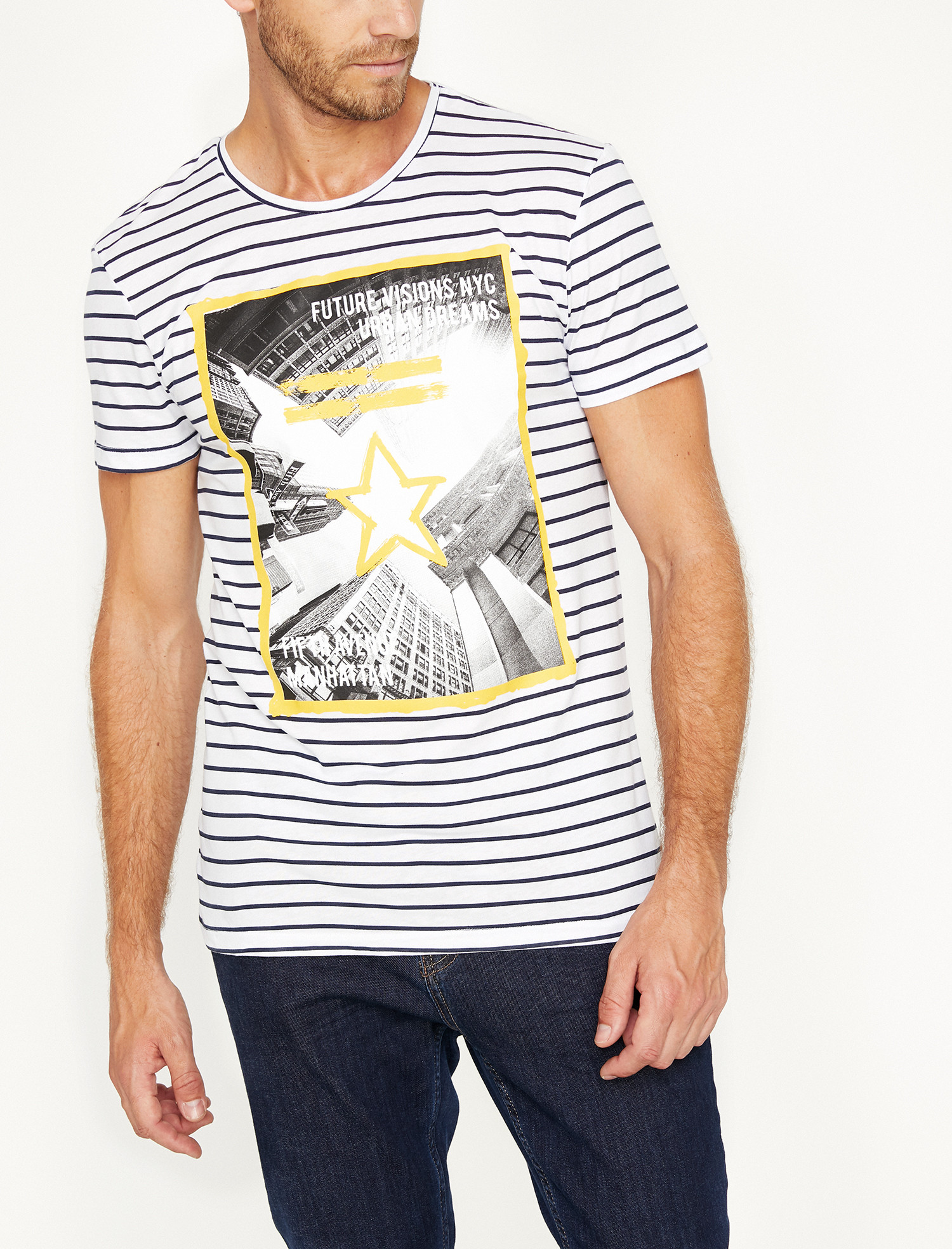 

Футболка Koton 8YAM11221DK XL Marine Stripe