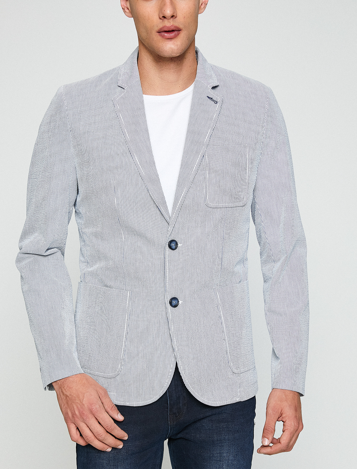 

Пиджак Koton 8YAM59557NW 48 Blue Stripe