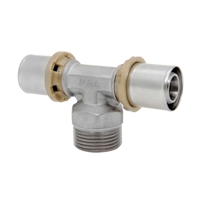 

Тройник пресс Icma №407 32х1" 1/4х32, наружная резьба