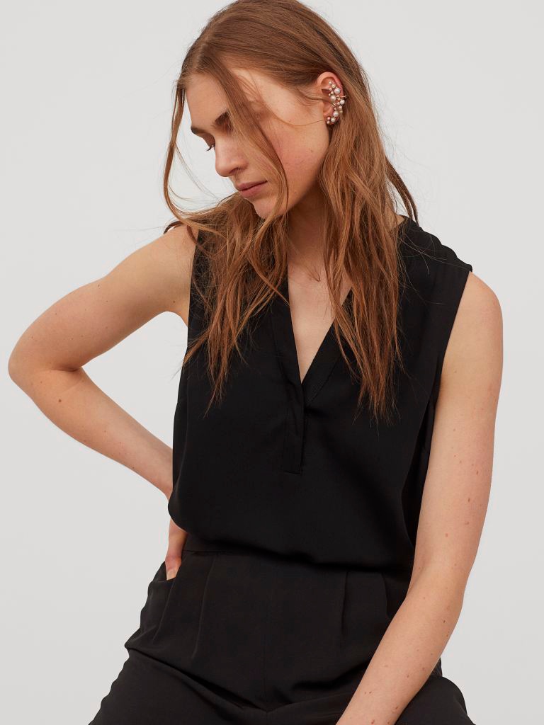 

Блузка H&M 0841793-1  Черная, Блузка H&M 0841793-1 36 Черная