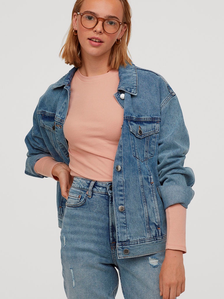 

Лонгслив H&M 0688558-0 M Пудровый