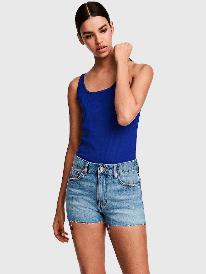 

Майка H&M 0355072-6 M Васильковая