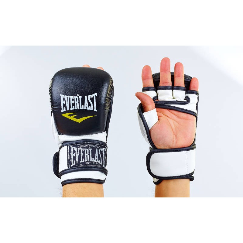 

Перчатки гибридные для единоборств ММА Everlast, код: BO-4612-BKW