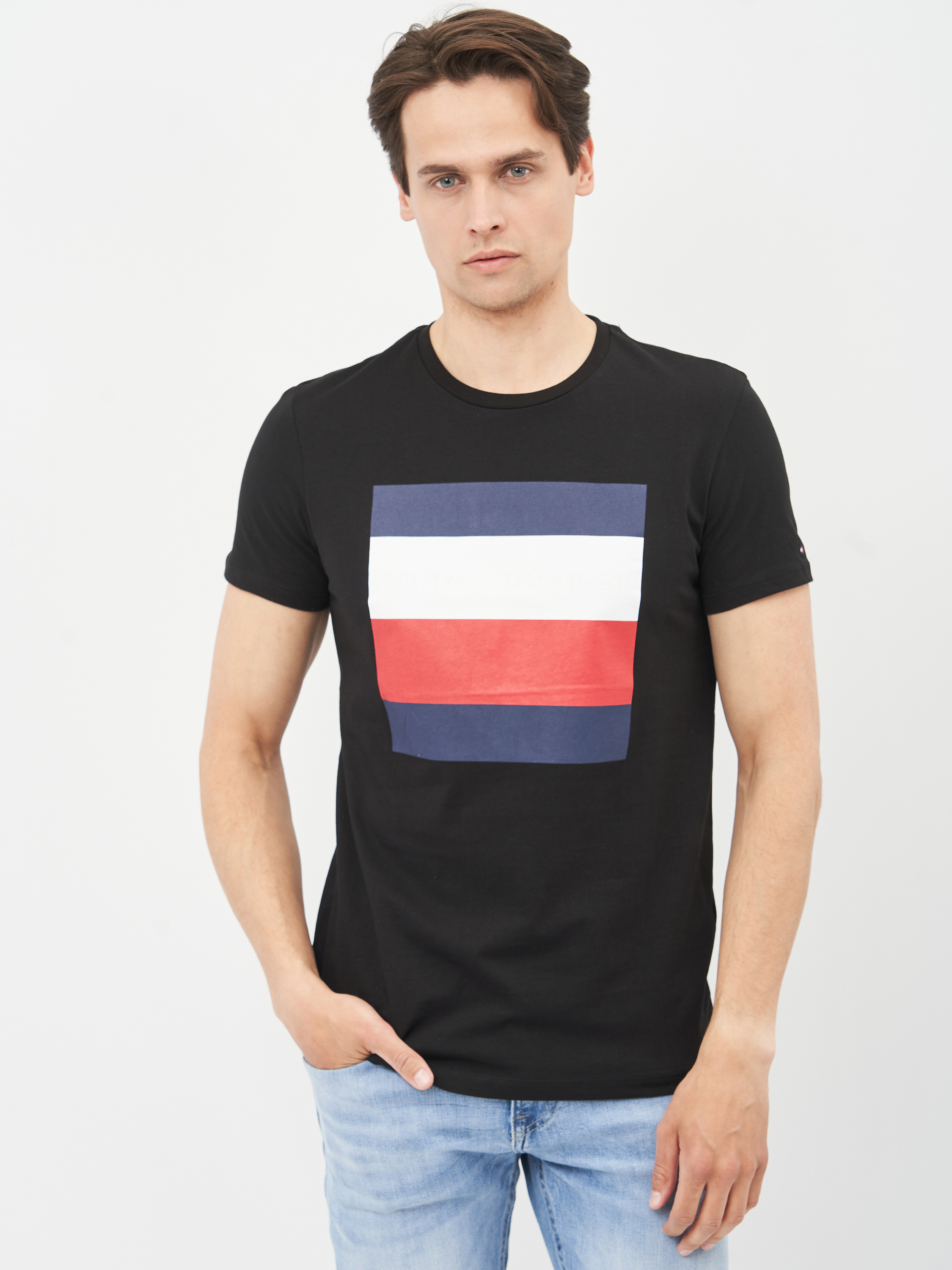 Акция на Футболка Tommy Hilfiger 10647.1 2XL (52) Чорна от Rozetka