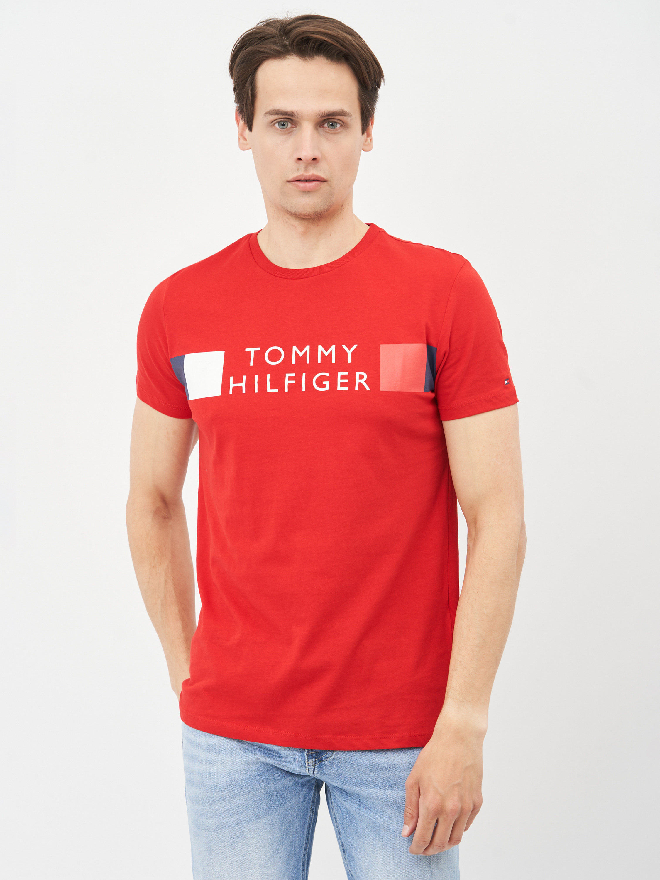 Акція на Футболка Tommy Hilfiger 10606.5 M (46) Червона від Rozetka