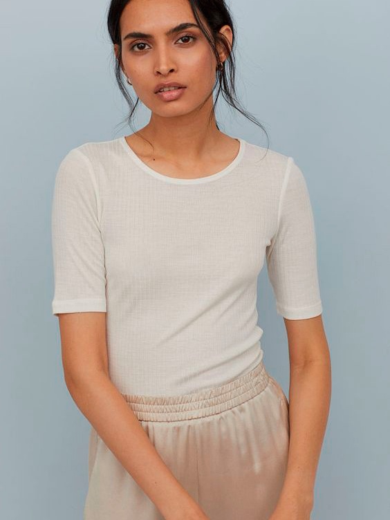 

Футболка H&M 0774543-0  Белая, Футболка H&M 0774543-0 L Белая