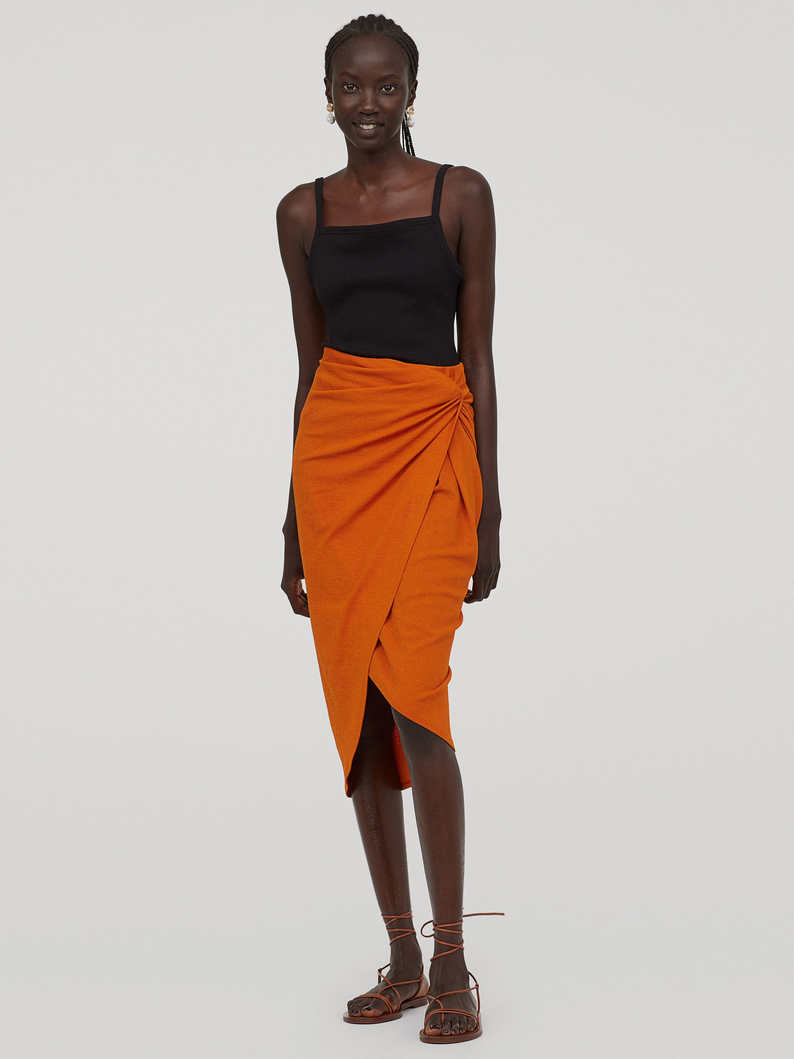 

Юбка H&M 0790663-0 S Оранжевая