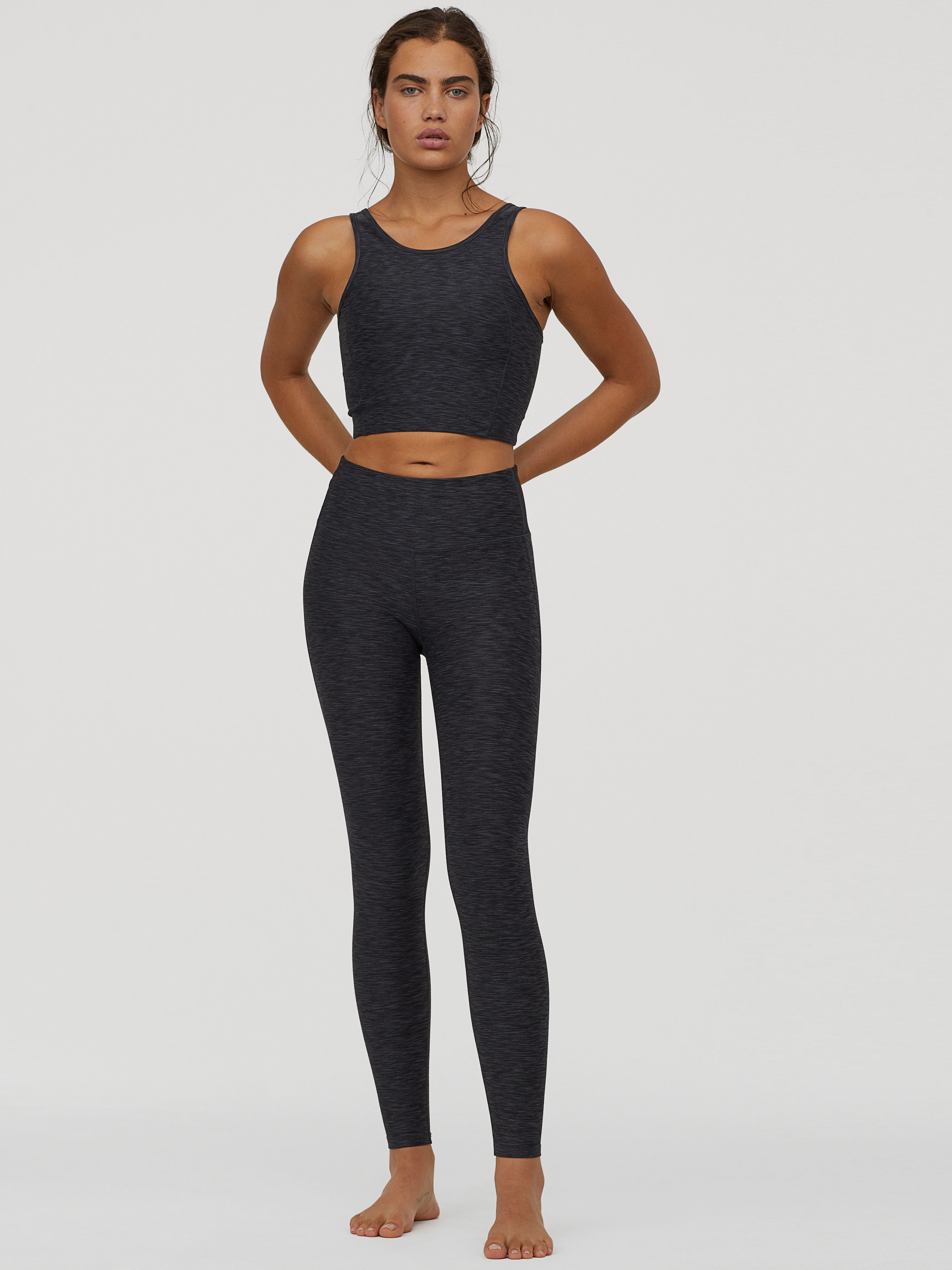 

Спортивные леггинсы H&M Sport 0730683-0 S Серые