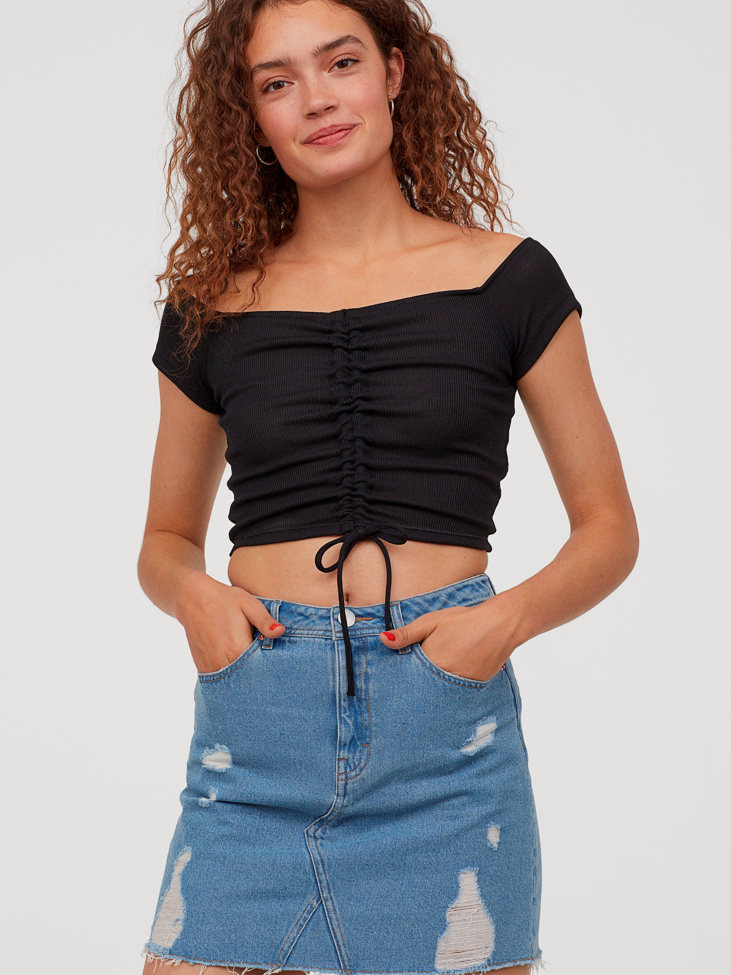 

Топ H&M 0756192-0  Черный, Топ H&M 0756192-0 XS Черный