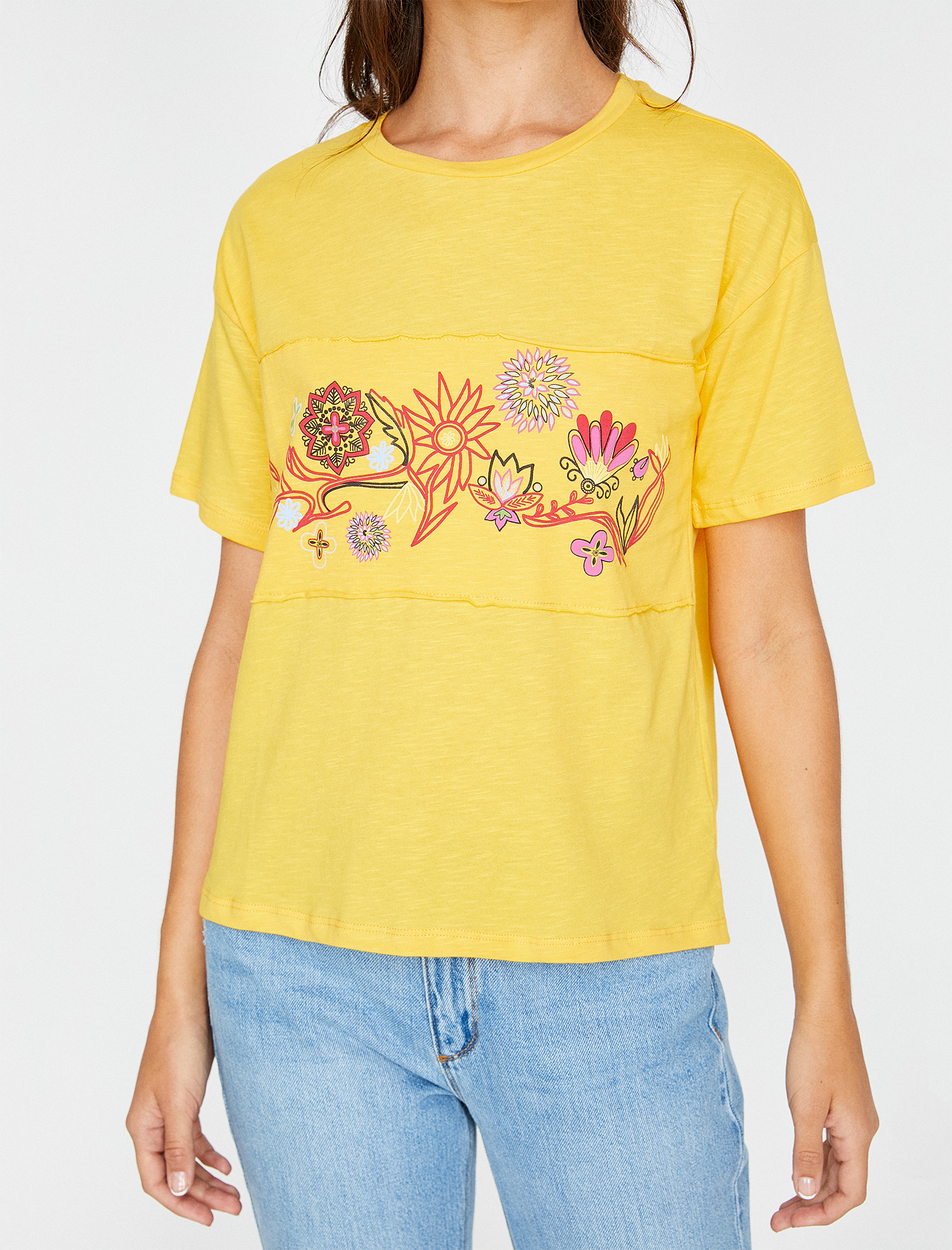 

Футболка Koton 8YAL11191JK S Yellow