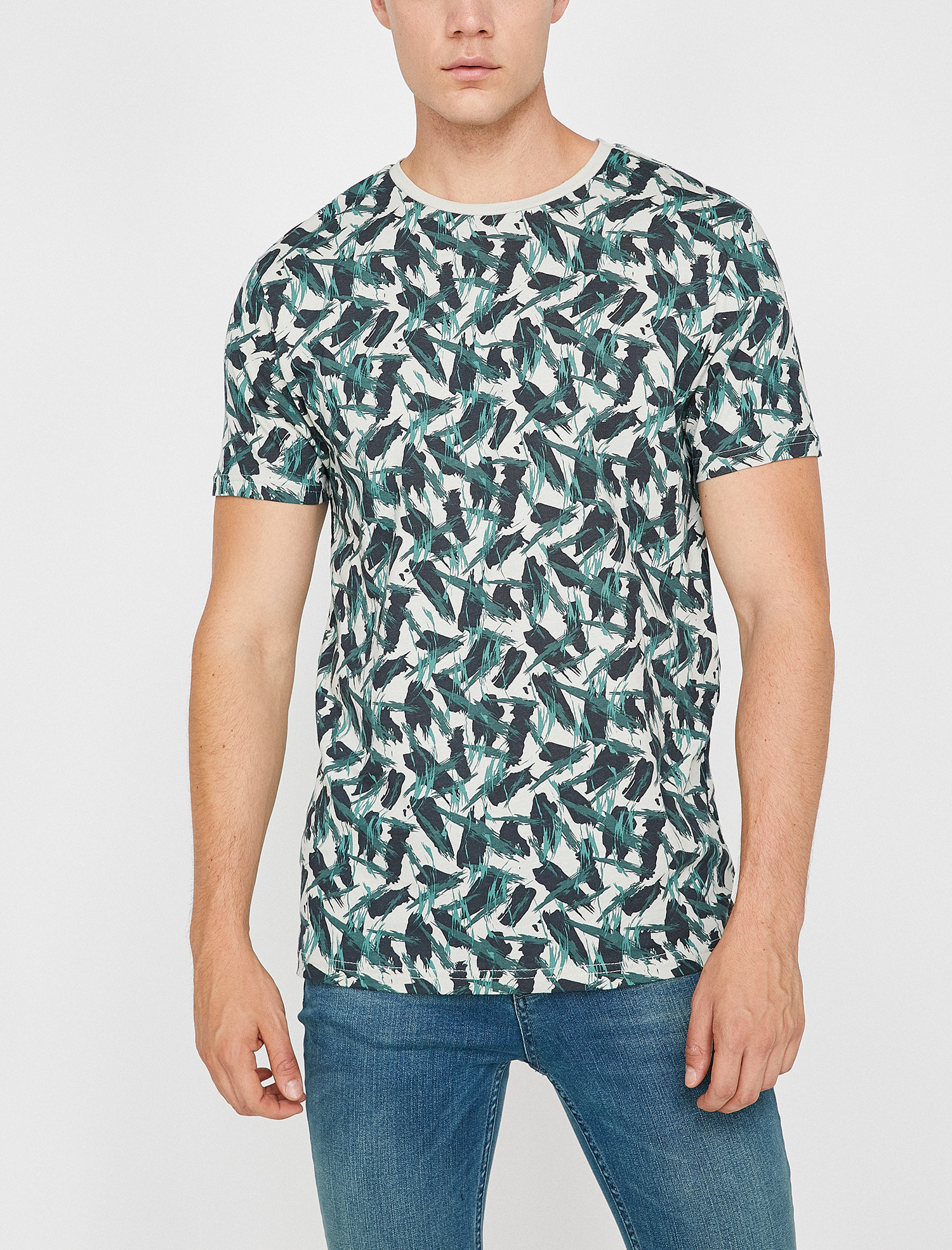 

Футболка Koton 8YAM14435OK M Green Design
