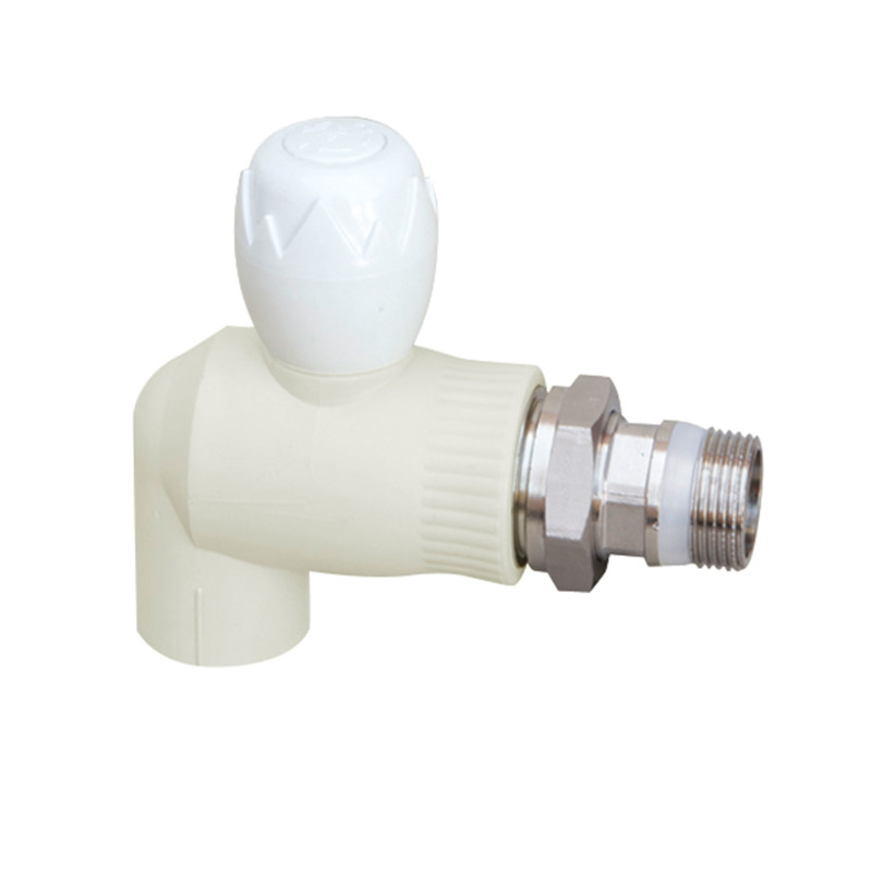 

Кран шаровой радиаторный из PPR Blue Ocean 20х1/2" угловой