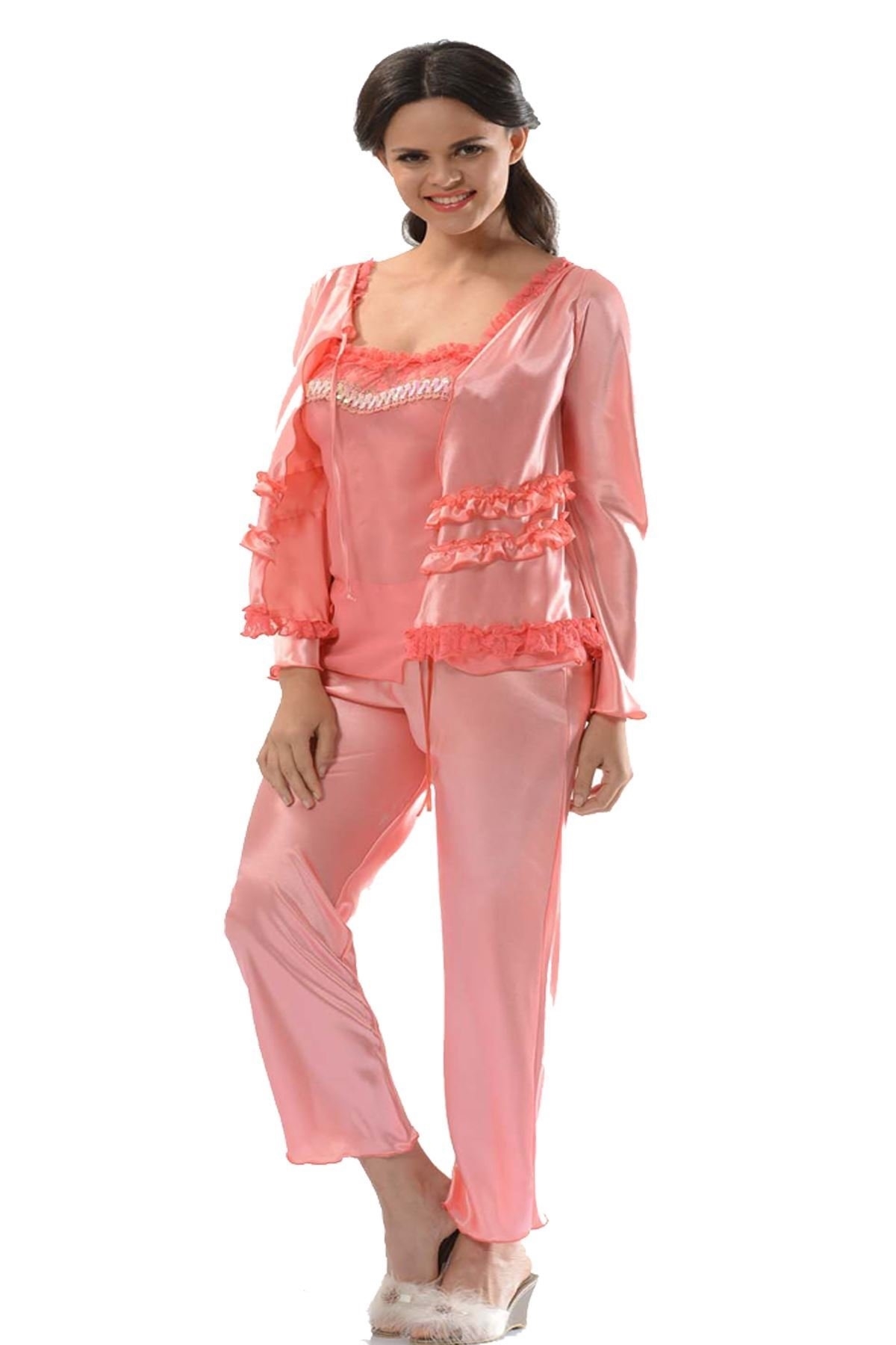 

Жіночий комплект піжама та халат Sistina 1413 L/XL Mercan