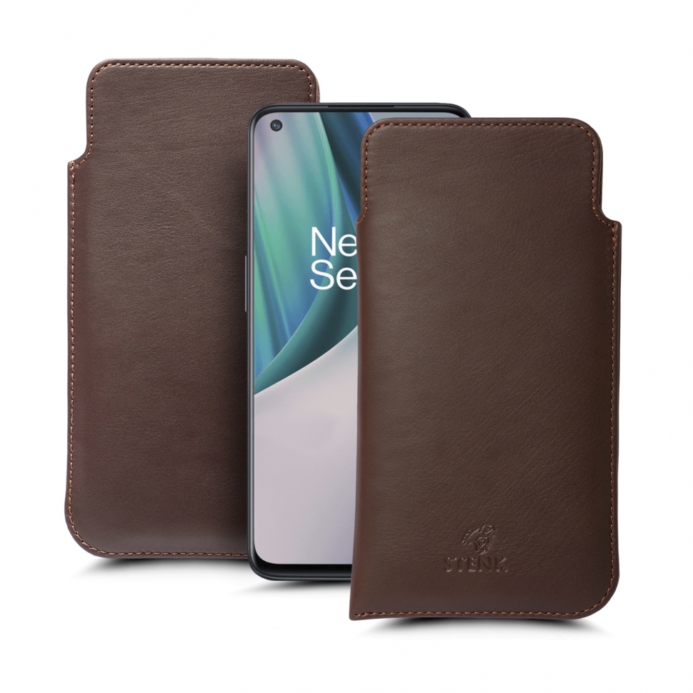 

Футляр Stenk Elegance для OnePlus Nord N10 Коричневый