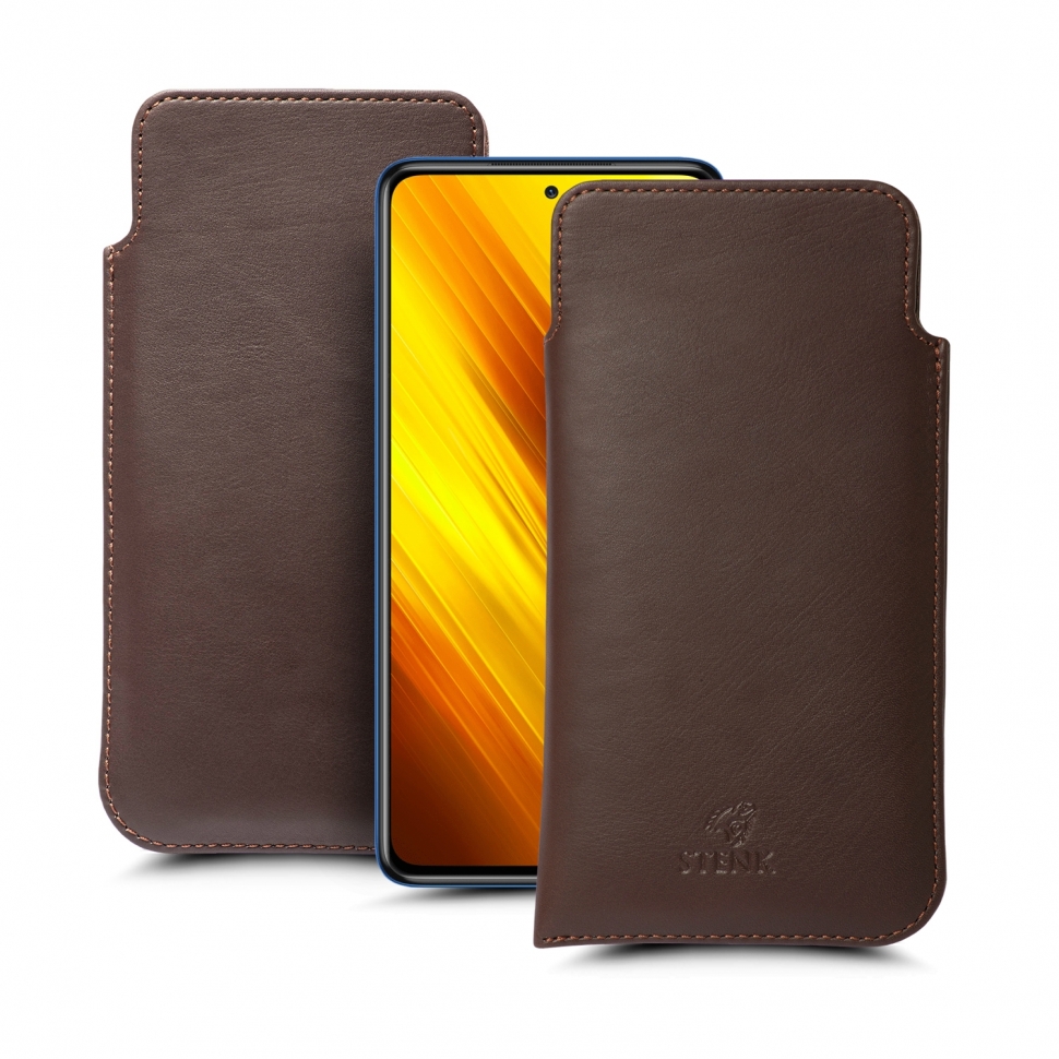 

Футляр Stenk Elegance для Xiaomi Poco X3 Коричневый