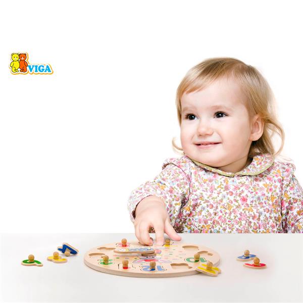 

Дерев'яна рамка-вкладиш Viga Toys Годинник (56171)