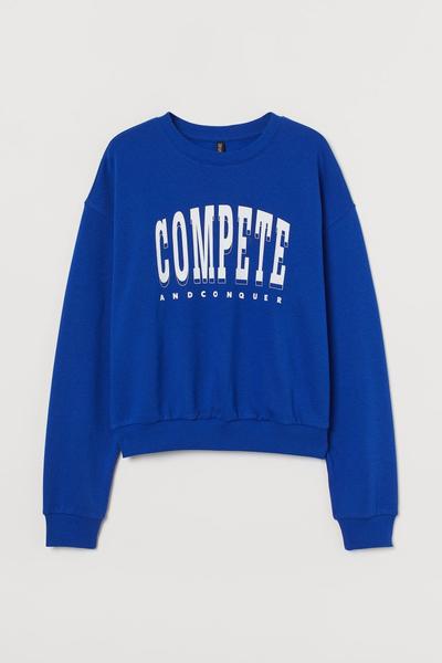 

Свитшот из смесового хлопка H&M L (175/104А) Синий/Compete