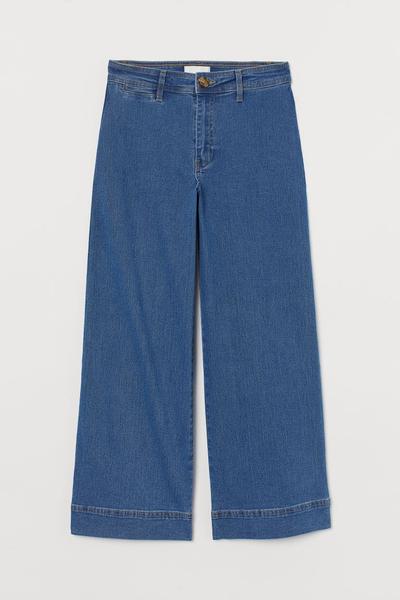 

Брюки из твила High Waist H&M 38 (165/72А) Синий деним