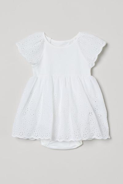 

Платье с вышивкой ришелье H&M 62 (62/44) Белый