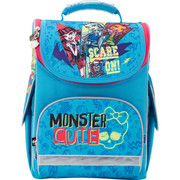 

Рюкзак школьный Kite Monster High, 1 отделение, каркасный, голубой, MH17-501S