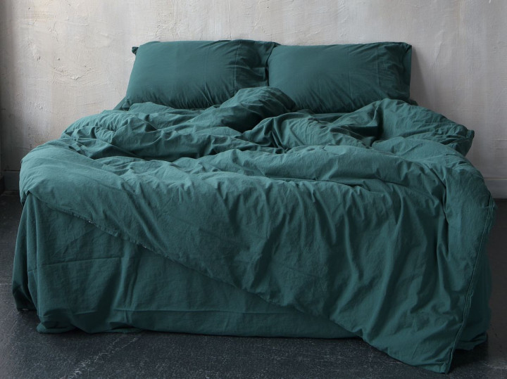 

Комплект постільної білизни 200x220 LIMASSO DARK GREEN STANDART 800242 Євро