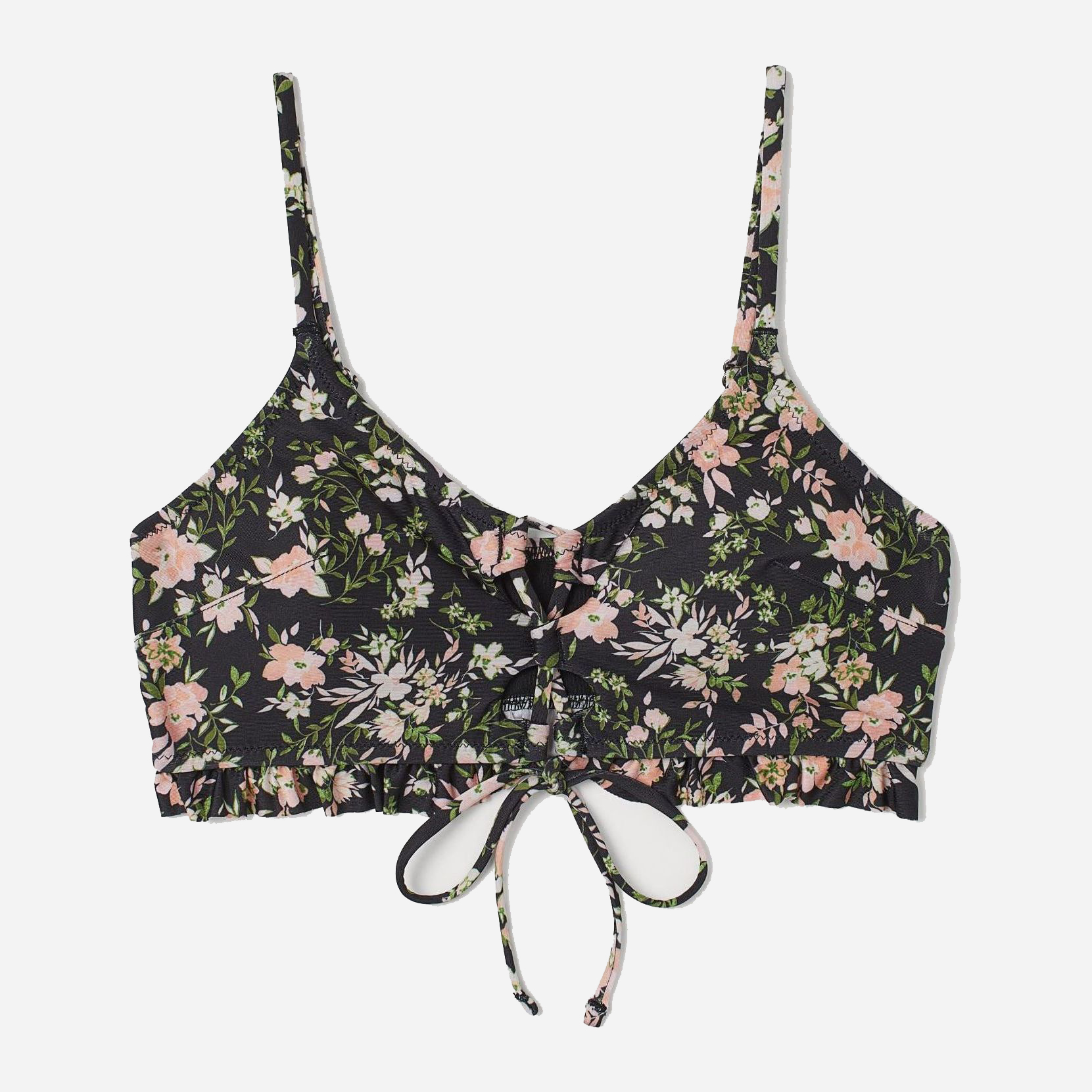 

Верхняя часть купальника H&M 1103-8231181 38 Черная цветы