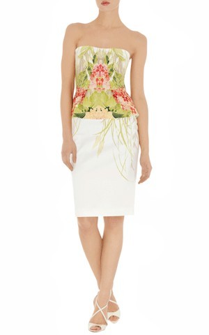 

Платье Karen Millen футляр миди 14 L баска (11/11/115)