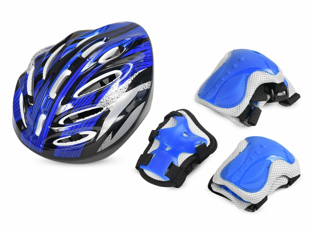 

Комплект Защитный шлем HELMET ARMOR синий голубой черный L + комплект защиты