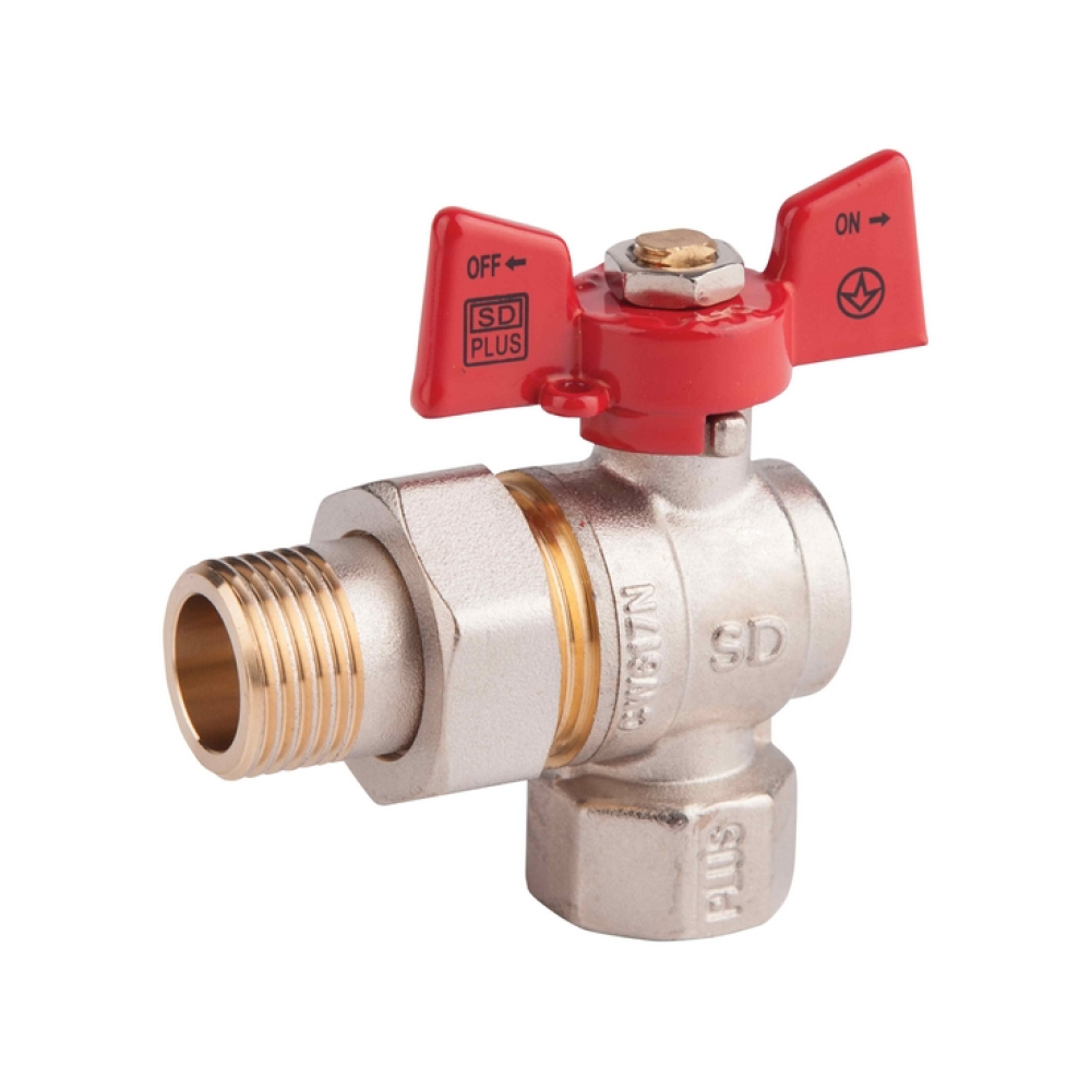 

Кран шаровой "Американка" SD Plus 1/2" ВН угловой SD222NW15PN40