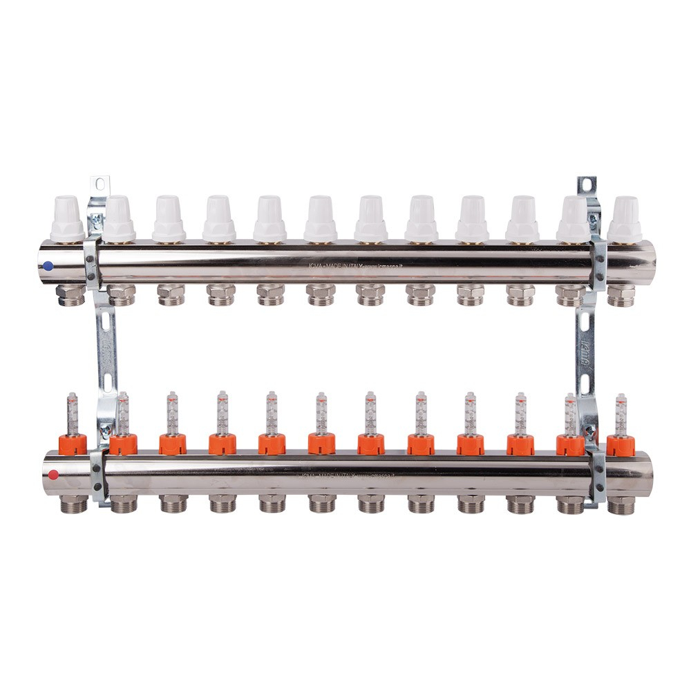 

Коллектор Icma 1" 12 выходов, с расходомерами №K013