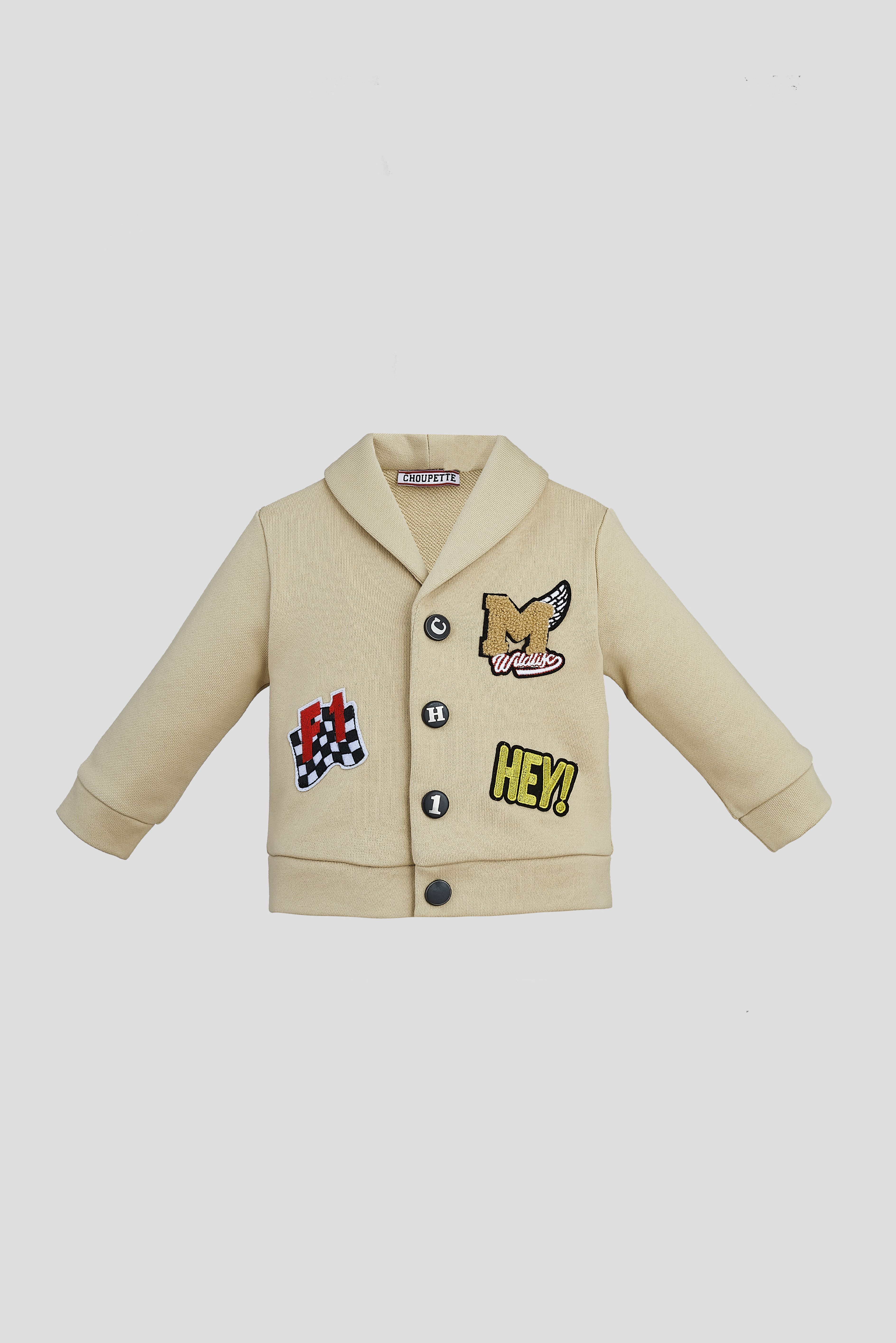 

Кардиган Choupette из футера с декорами бежевый 074 (38-93-074)