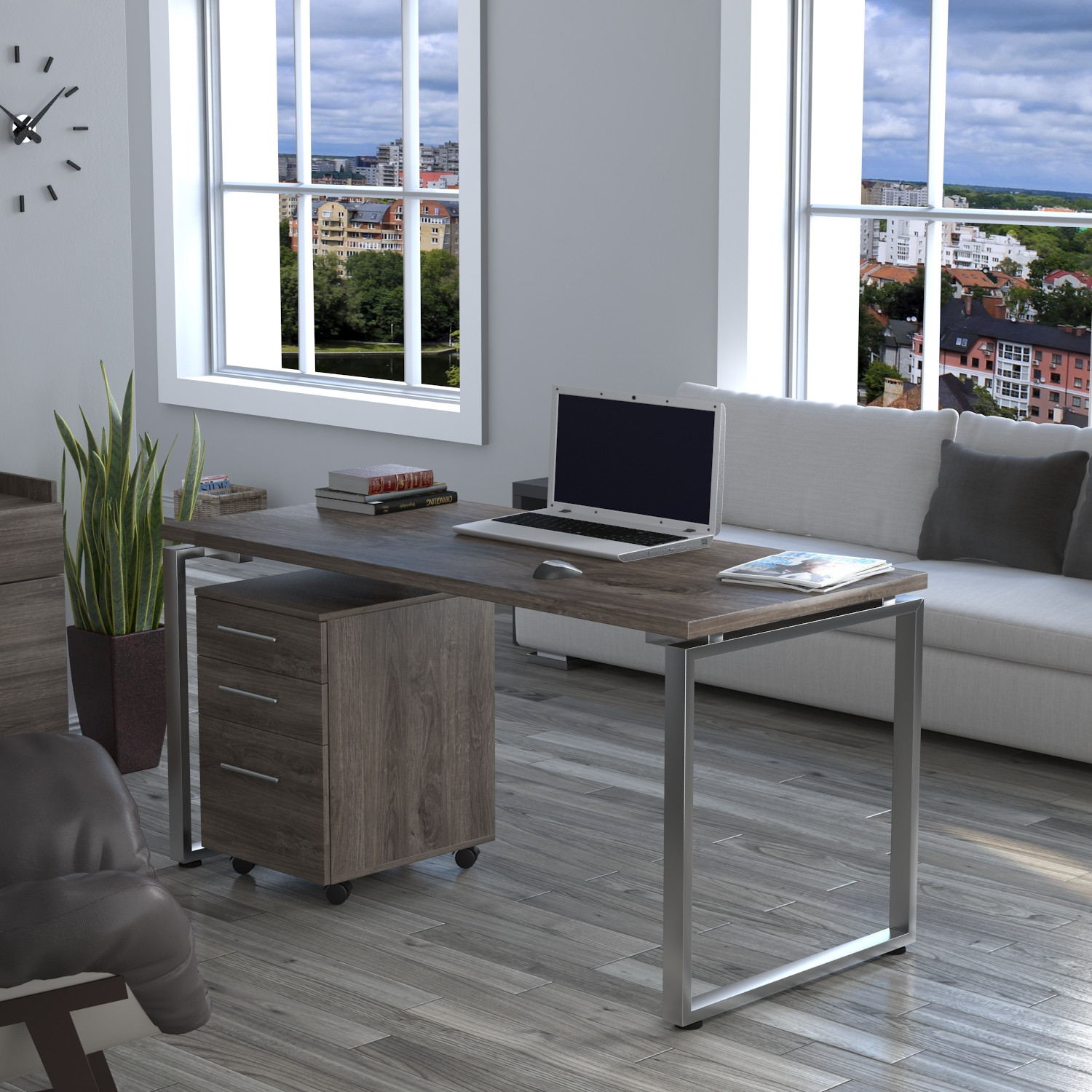 

Письменный стол Loft design Q-160 Орех Модена Столешница 32 мм