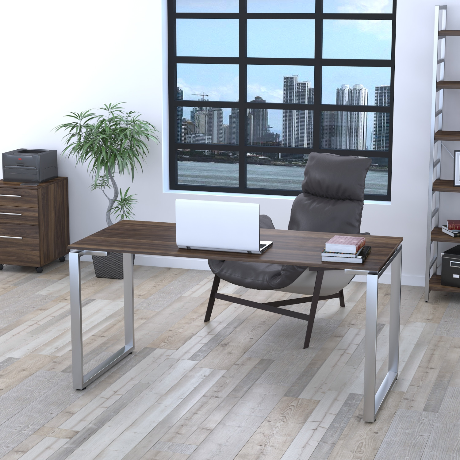 

Письменный стол Loft design Q-160 Орех Модена Столешница 16 мм