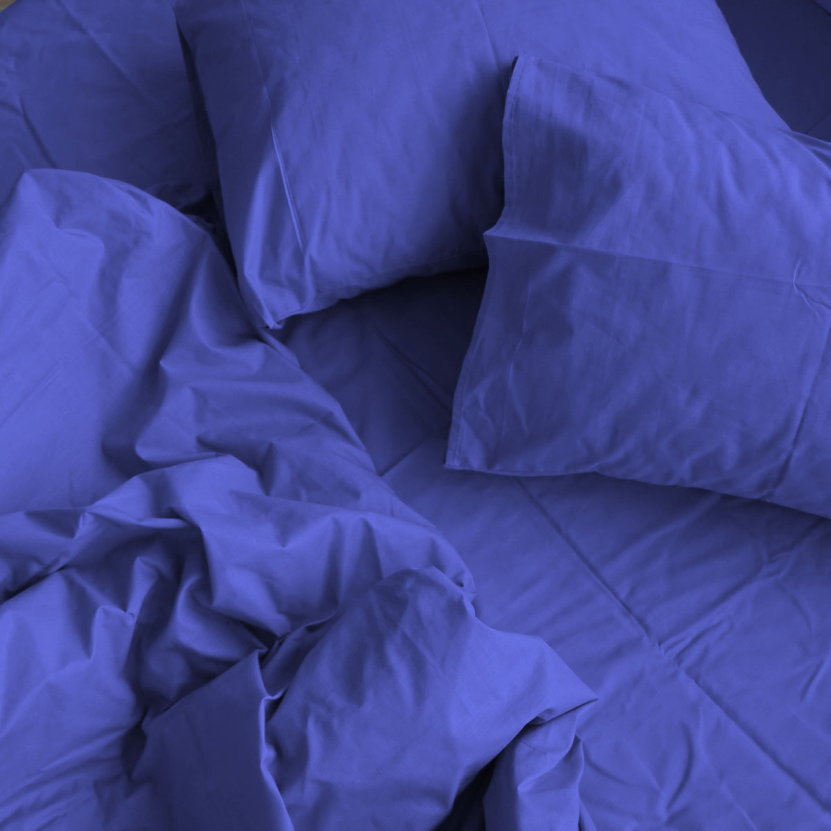 

Однотонное синее постельное белье MDreams 2-спальный 200х220, 100% хлопок