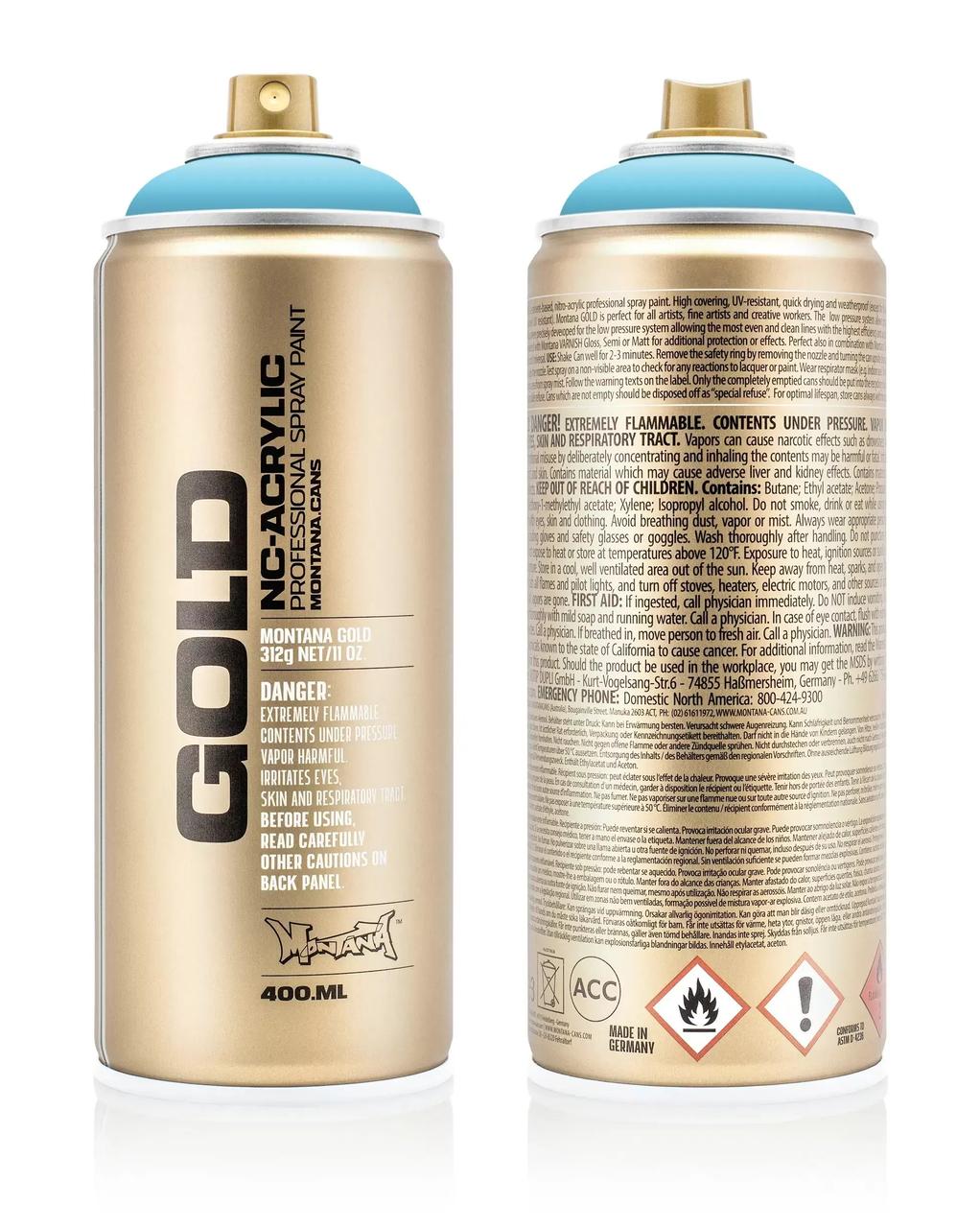 

Краска Montana Gold 5020 Детский голубой 400 мл (Baby Blue) (284823)