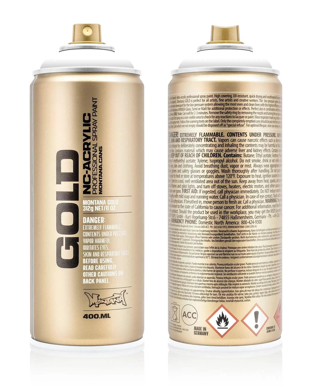 

Краска Montana Gold S9120 Шокирующий чистый белый 400 мл (White Pure) (285820)